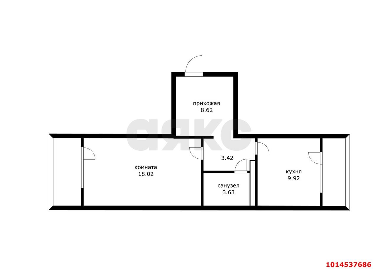 Фото №10: 1-комнатная квартира 49 м² - Краснодар, Гидростроителей, ул. Парусная, 20/2