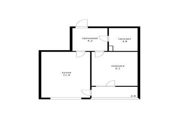 Фото №2: 1-комнатная квартира 28 м² - Краснодар, мкр. жилой комплекс Самолёт, ул. Западный Обход, 39/2к2