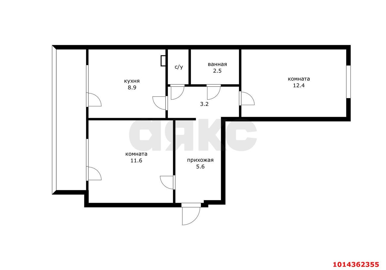 Фото №4: 2-комнатная квартира 52 м² - Берёзовый, Прикубанский внутригородской округ, мкр. Витаминкомбинат, ул. Новосельская, 11
