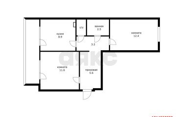Фото №4: 2-комнатная квартира 52 м² - Берёзовый, мкр. Витаминкомбинат, ул. Новосельская, 11