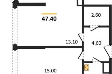 Фото №1: 2-комнатная квартира 47 м² - Краснодар, мкр. жилой комплекс Самолёт-6, 