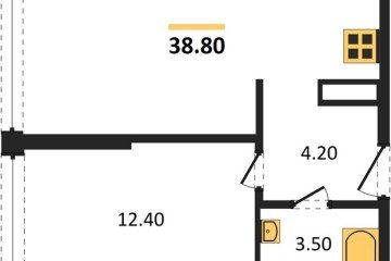 Фото №1: 1-комнатная квартира 38 м² - Краснодар, мкр. жилой комплекс Самолёт-6, 
