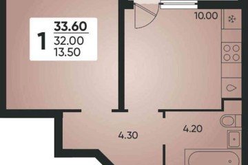 Фото №1: 1-комнатная квартира 33 м² - Краснодар, мкр. жилой комплекс Архитектор, 