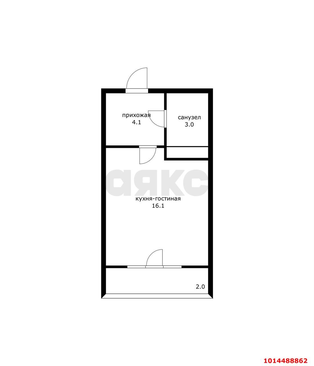 Фото №10: Студия 26 м² - Лорис, мкр. Карасунский внутригородской округ, ул. Школьная, 1/4