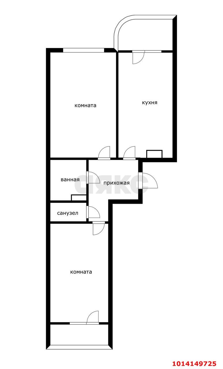 Фото №8: 2-комнатная квартира 54 м² - Краснодар, Музыкальный, ул. Российская, 257/7