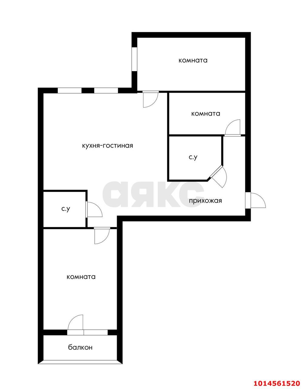 Фото №18: 3-комнатная квартира 92 м² - Краснодар, жилой комплекс Севастопольский, ул. имени Жлобы, 139