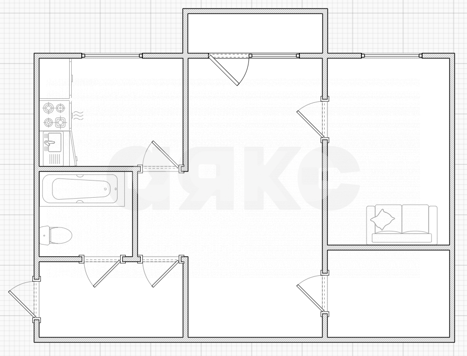 Фото №17: 2-комнатная квартира 42 м² - Киреевск, ул. Льва Толстого, 17