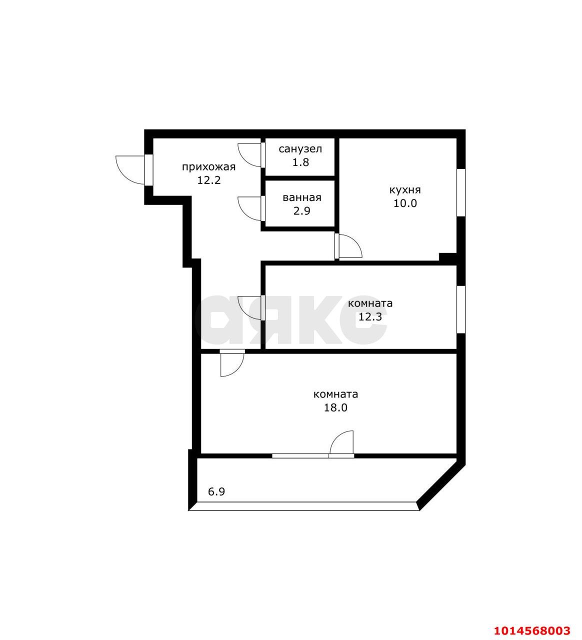 Фото №11: 2-комнатная квартира 60 м² - Яблоновский, жилой комплекс Европа, ул. Гагарина, 159/1