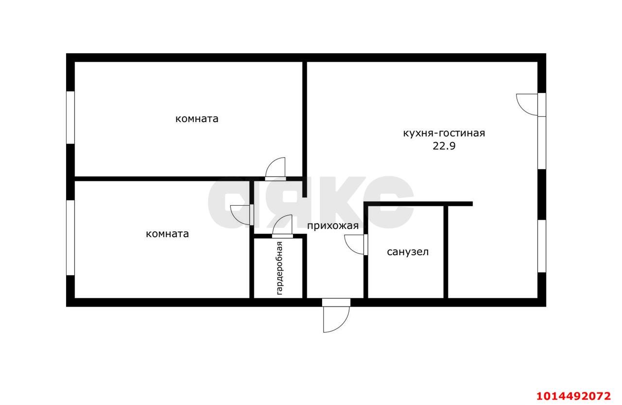 Фото №2: 3-комнатная квартира 64 м² - Краснодар, Западный внутригородской округ, ул. Рашпилевская, 176