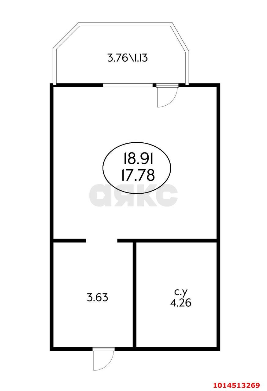Фото №7: Студия 22 м² - Краснодар, Славянский, ул. Красных Партизан, 1/4к16