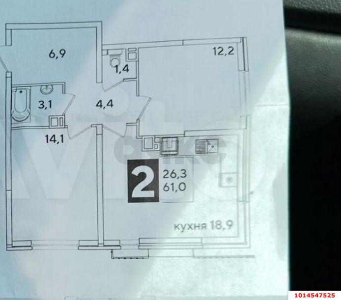 Фото №12: 2-комнатная квартира 61 м² - Краснодар, жилой комплекс Самолёт-6, ул. Ивана Беличенко, 92к2