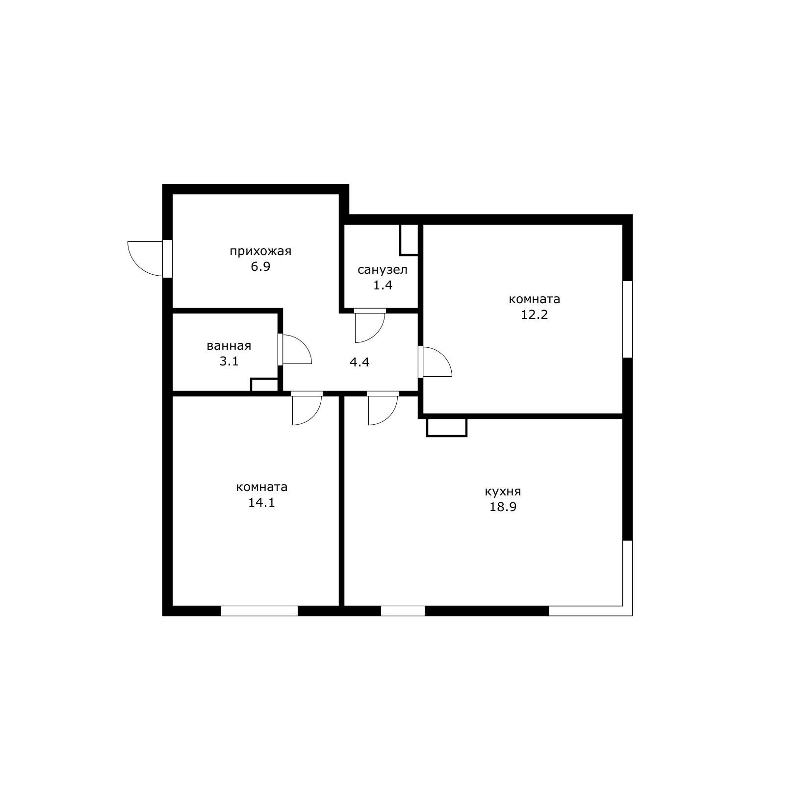 Фото №14: 2-комнатная квартира 61 м² - Краснодар, Прикубанский внутригородской округ, мкр. жилой комплекс Самолёт-6, ул. Ивана Беличенко, 92к2