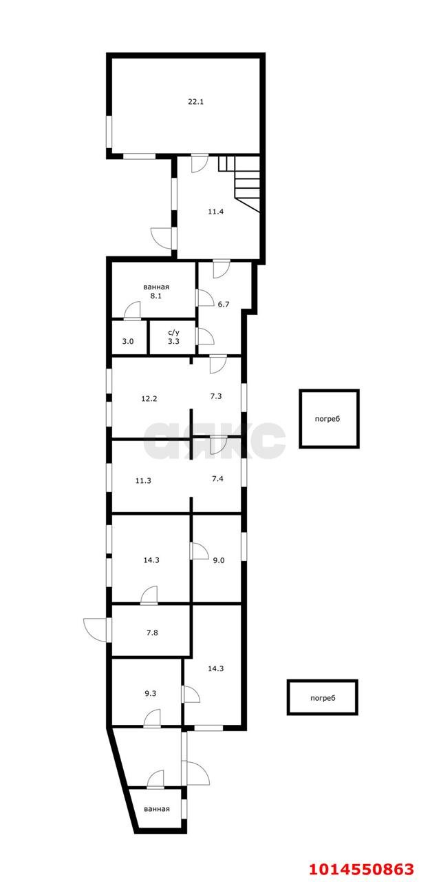 Фото №16: Часть дома 65 м² + 4.78 сот. - Краснодар, Центральный, ул. Костылева, 178