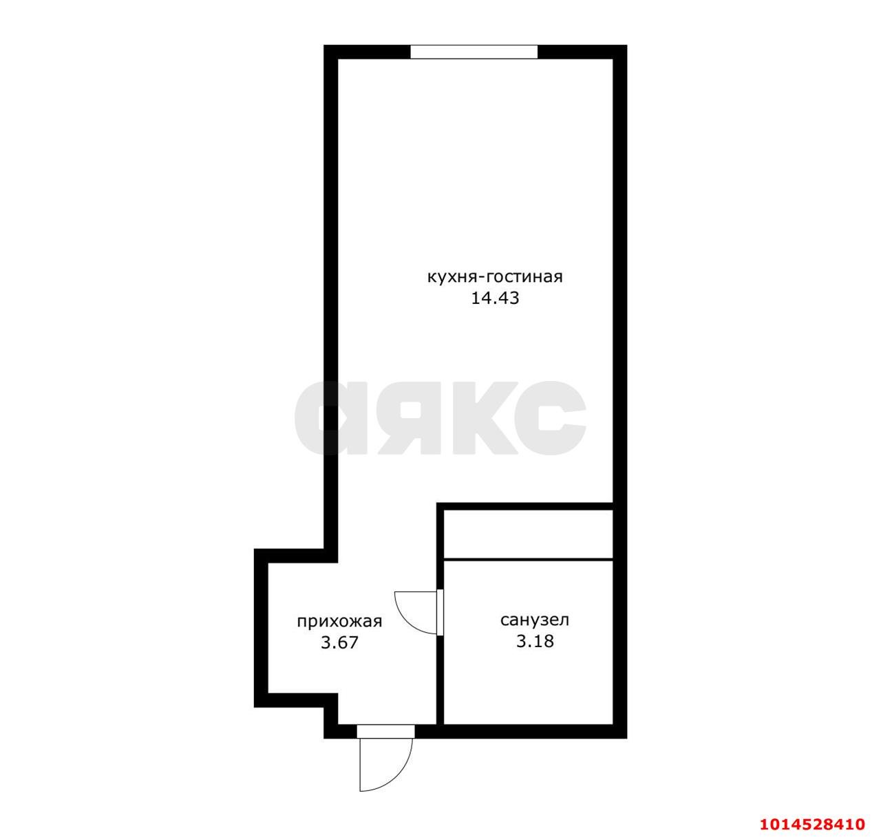 Фото №10: Студия 21 м² - Краснодар, Камвольно-суконный Комбинат, ул. Дежнёва, 29/3