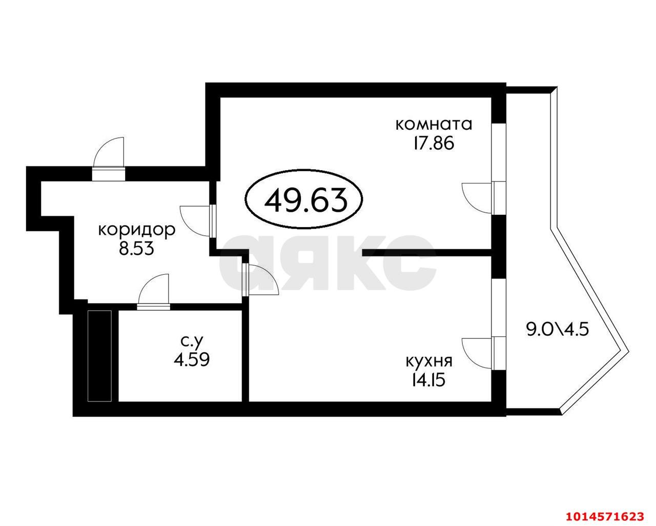 Фото №13: 1-комнатная квартира 55 м² - Краснодар, жилой комплекс Седьмой Континент, ул. Совхозная, 1к5