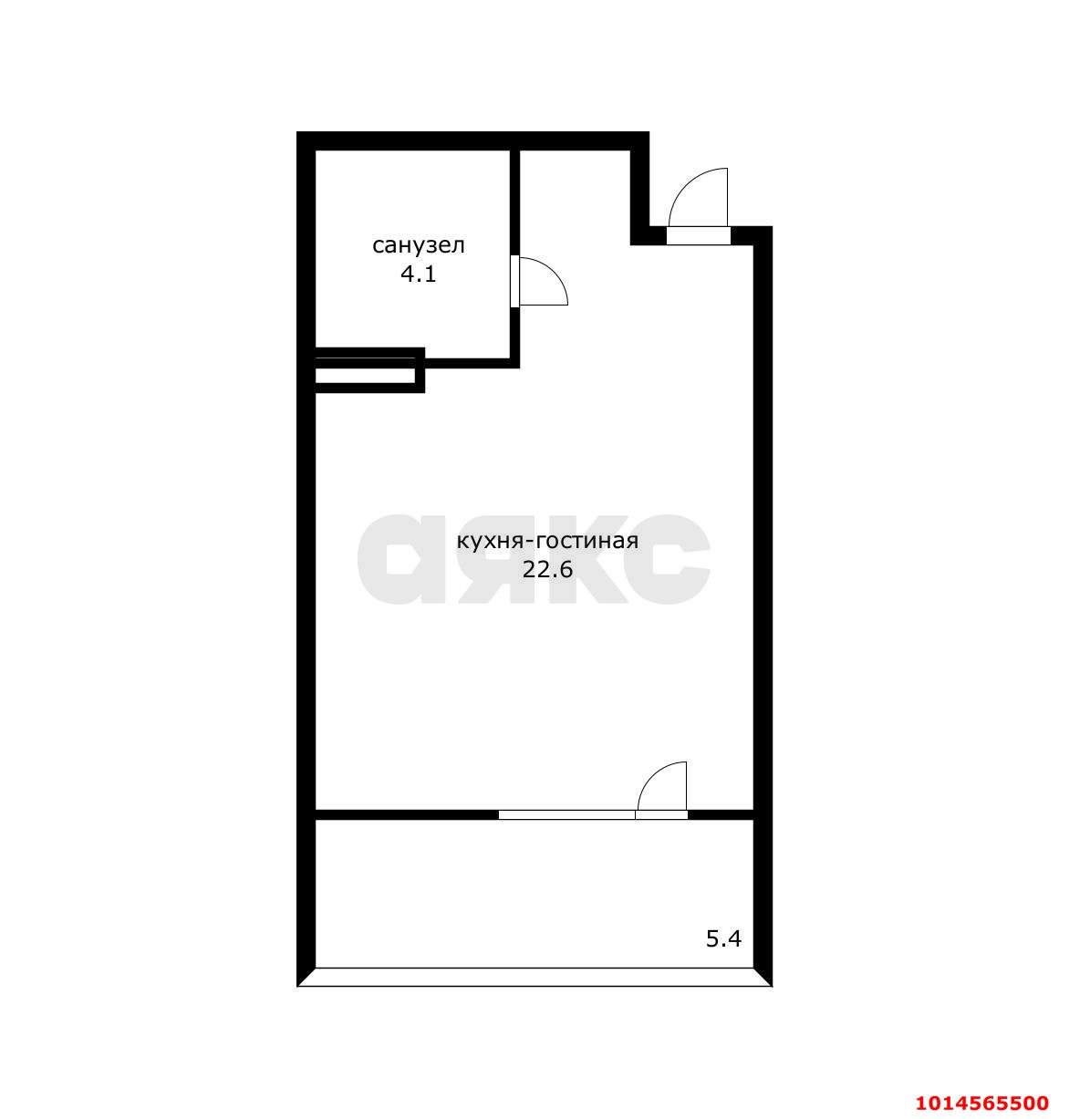 Фото №1: Студия 31 м² - Краснодар, жилой комплекс Красная площадь, ул. Кореновская, 57к2