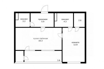 Фото №1: 2-комнатная квартира 50 м² - Москва, мкр. ЖК Скай Гарден, пр-д Строительный, 9с6