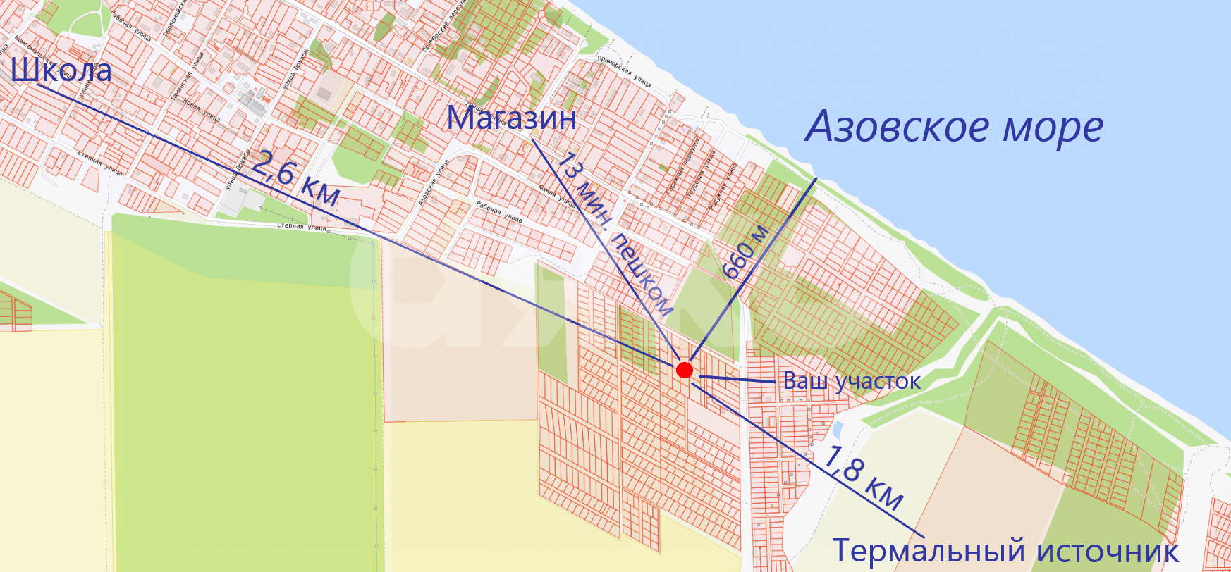 Фото №16: Земельный участок под ИЖС 6.52 сот. - Кучугуры, пер. Миндальный, 2