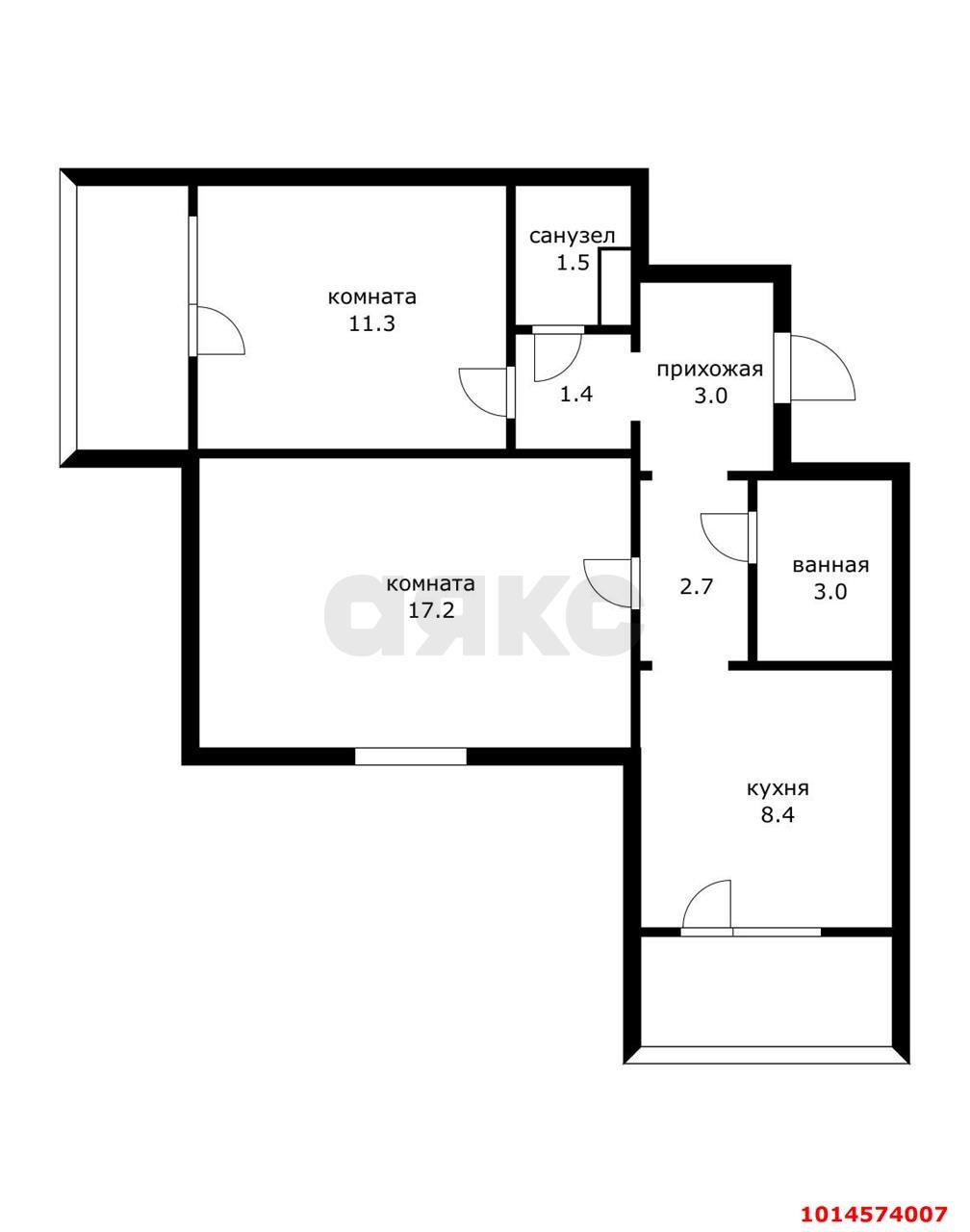 Фото №10: 2-комнатная квартира 57 м² - Краснодар, Юбилейный, пр-кт Чекистов, 19