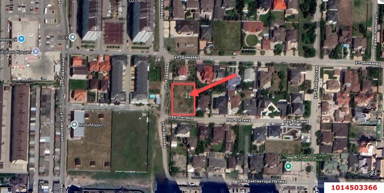 Фото №2: Земельный участок 7 сот. - Краснодар, Прикубанский внутригородской округ, Фестивальный, мкр. Солнечный, ул. Ковалёва