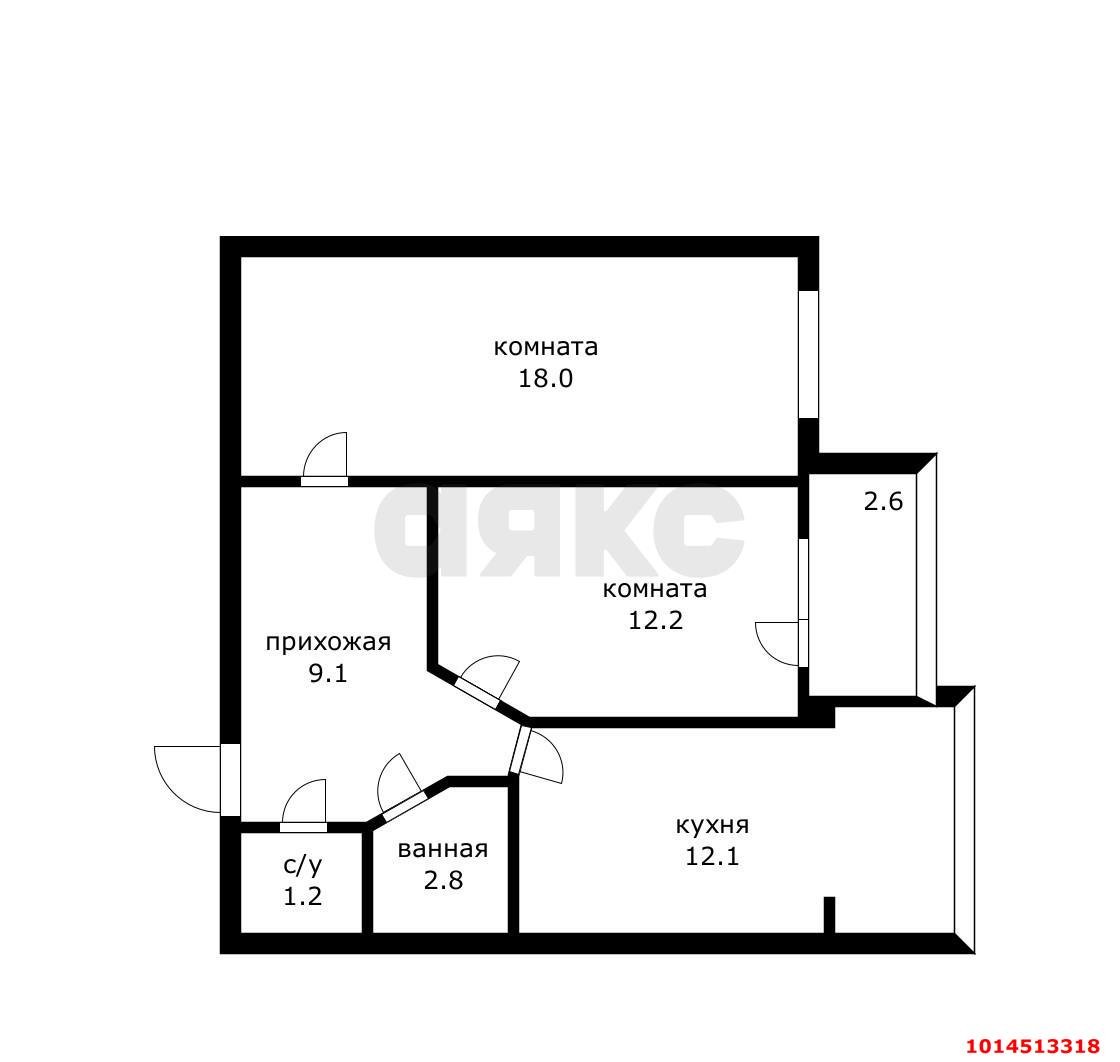 Фото №18: 2-комнатная квартира 58 м² - Краснодар, Сады Калинина, ул. Екатеринодарская, 10