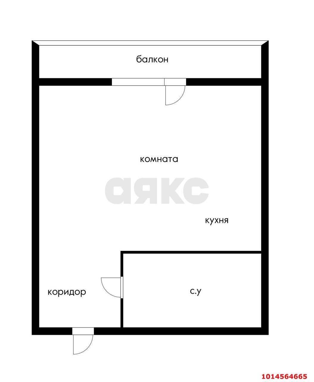 Фото №2: 1-комнатная квартира 18 м² - Краснодар, Прикубанский внутригородской округ, ул. Калужская, 20
