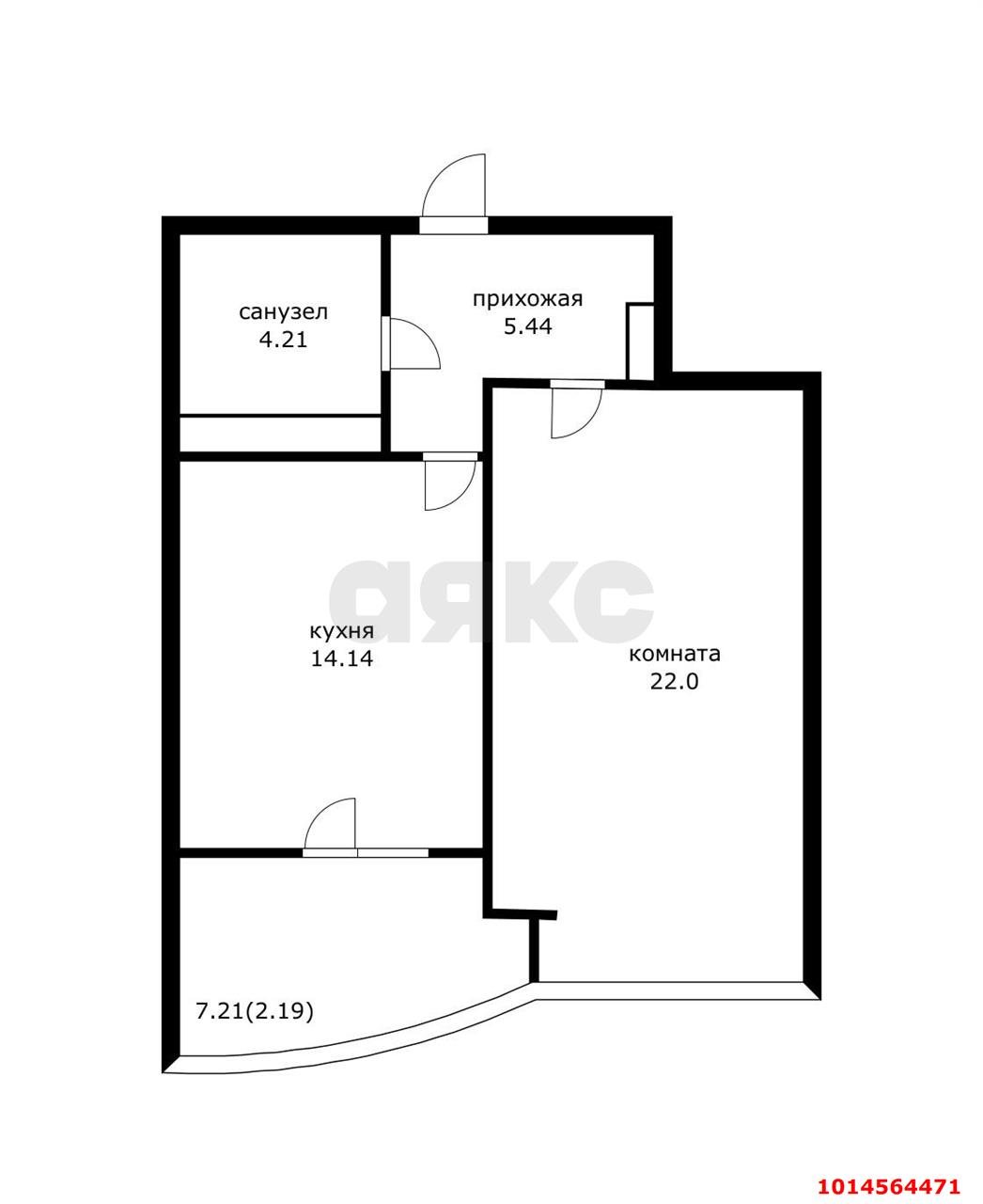 Фото №20: 1-комнатная квартира 51 м² - Краснодар, жилой комплекс Екатеринодар, пр-кт Константина Образцова, 6/3
