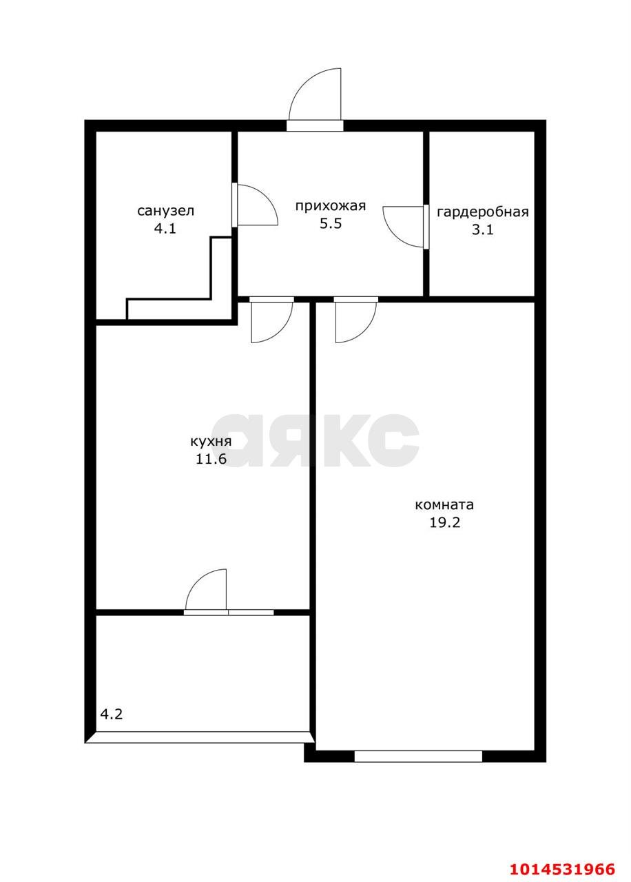 Фото №12: 1-комнатная квартира 47 м² - Краснодар, Губернский, ул. имени Героя Георгия Бочарникова, 8/1