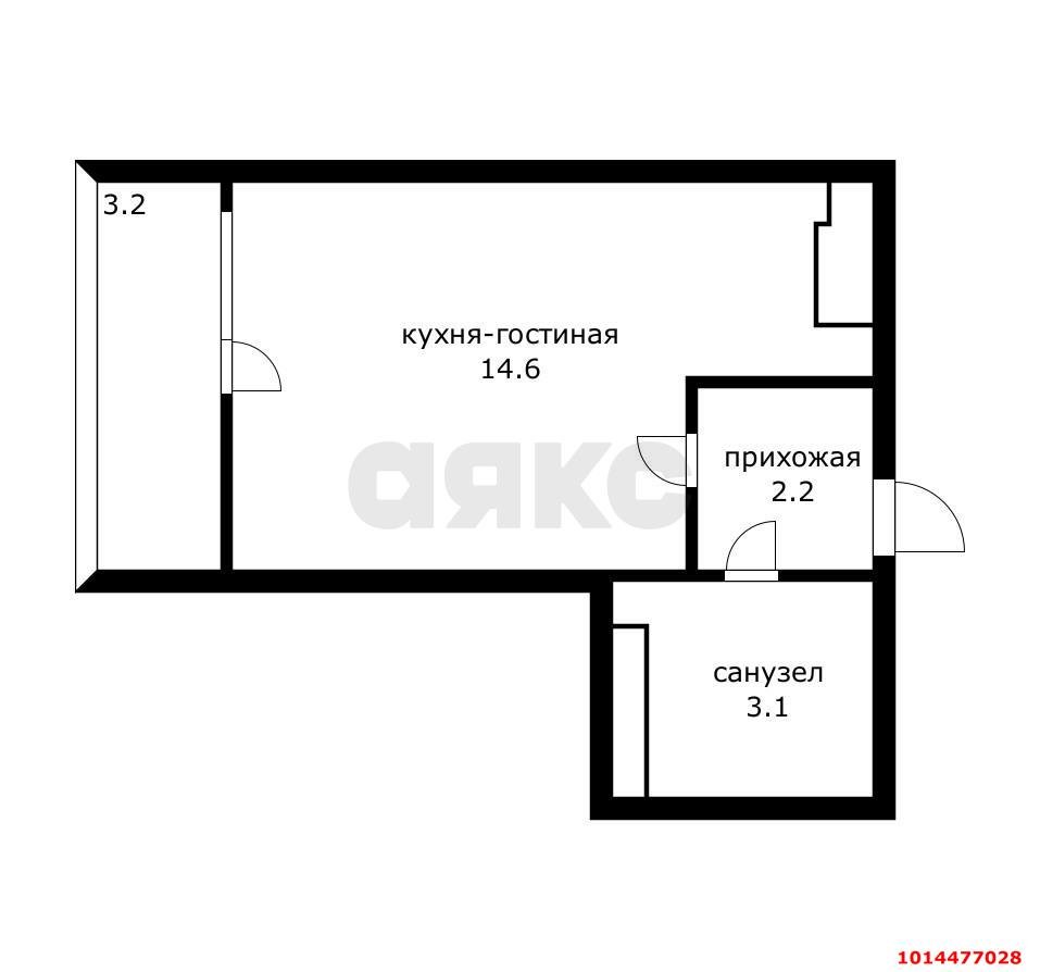 Фото №14: Студия 19 м² - Краснодар, жилой комплекс Самолёт, ул. Западный Обход, 39/2к5