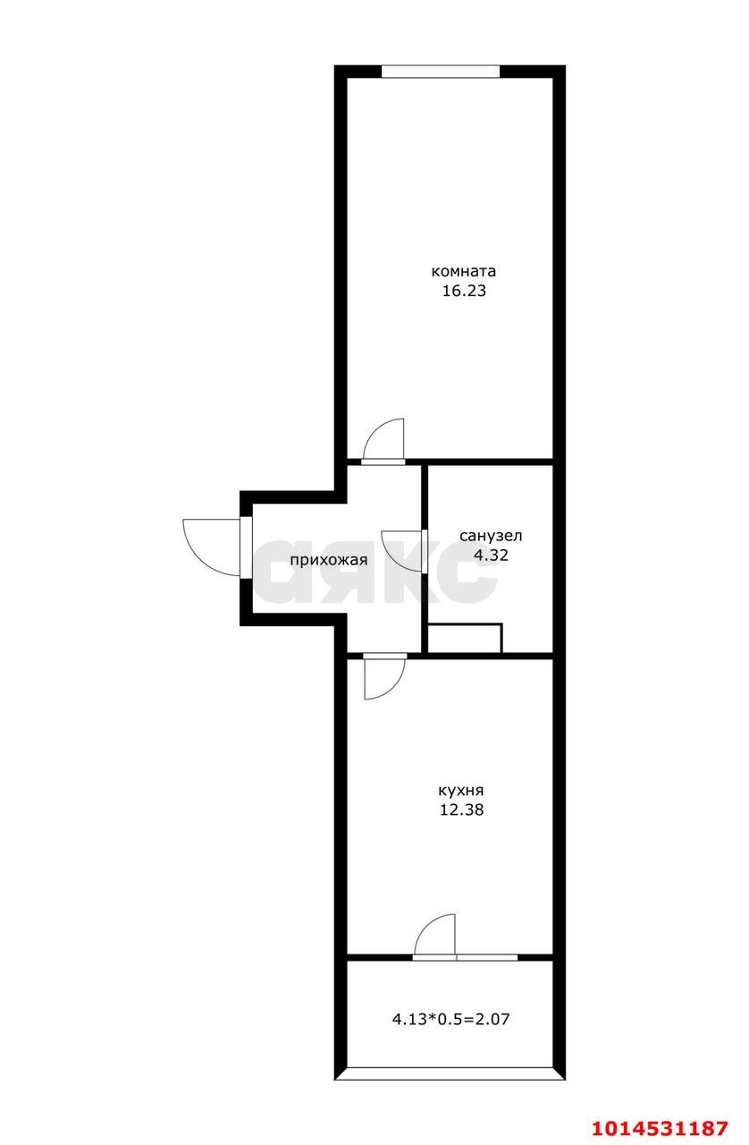 Фото №9: 1-комнатная квартира 38 м² - Краснодар, Светлоград, ул. Красных Партизан, 1/4к3