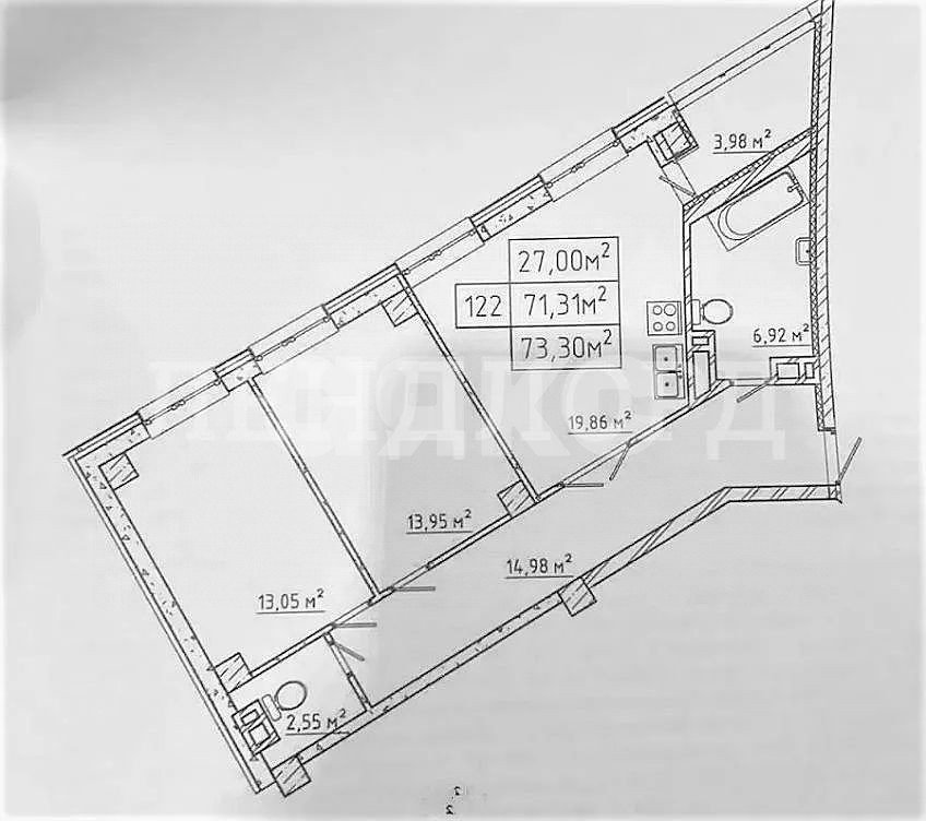 Фото №13: 2-комнатная квартира 71 м² - Батайск, ул. Луначарского, 177Бк2