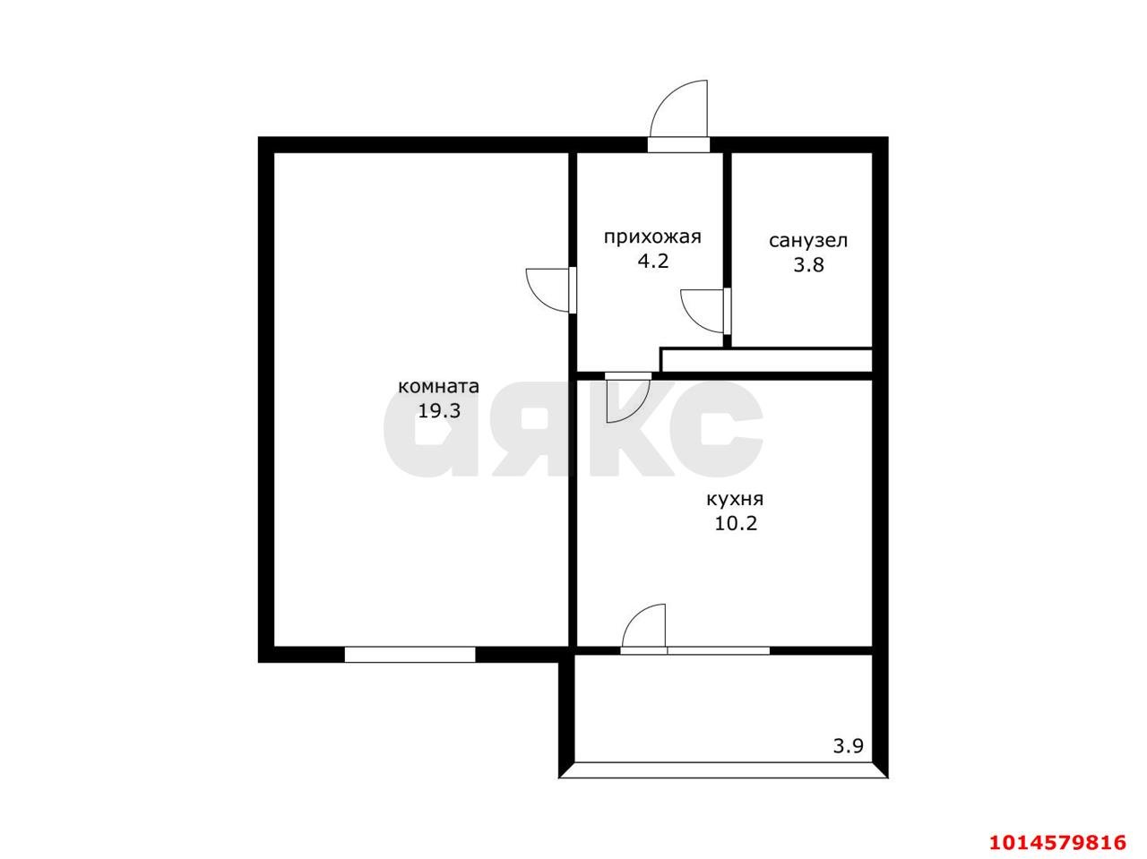 Фото №6: 1-комнатная квартира 37 м² - Краснодар, Восточно-Кругликовский, ул. Черкасская, 129