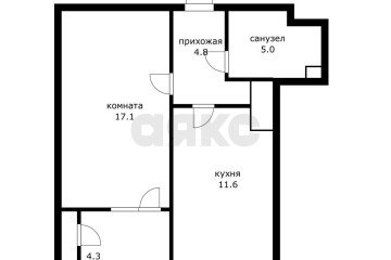 Фото №2: 1-комнатная квартира 38 м² - Анапа, мкр. жилой комплекс Парковый, ул. Парковая, 79к1