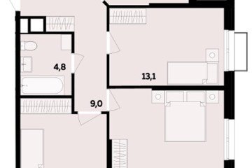 Фото №1: 3-комнатная квартира 77 м² - Яблоновский, мкр. ЖК Мегасити, 
