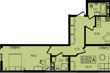 Фото №1: 2-комнатная квартира 66 м² - Майкоп, 