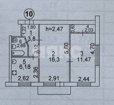 Фото №11: 2-комнатная квартира 43 м² - Мариуполь, Кальмиусский, пр-кт Металлургов, 181