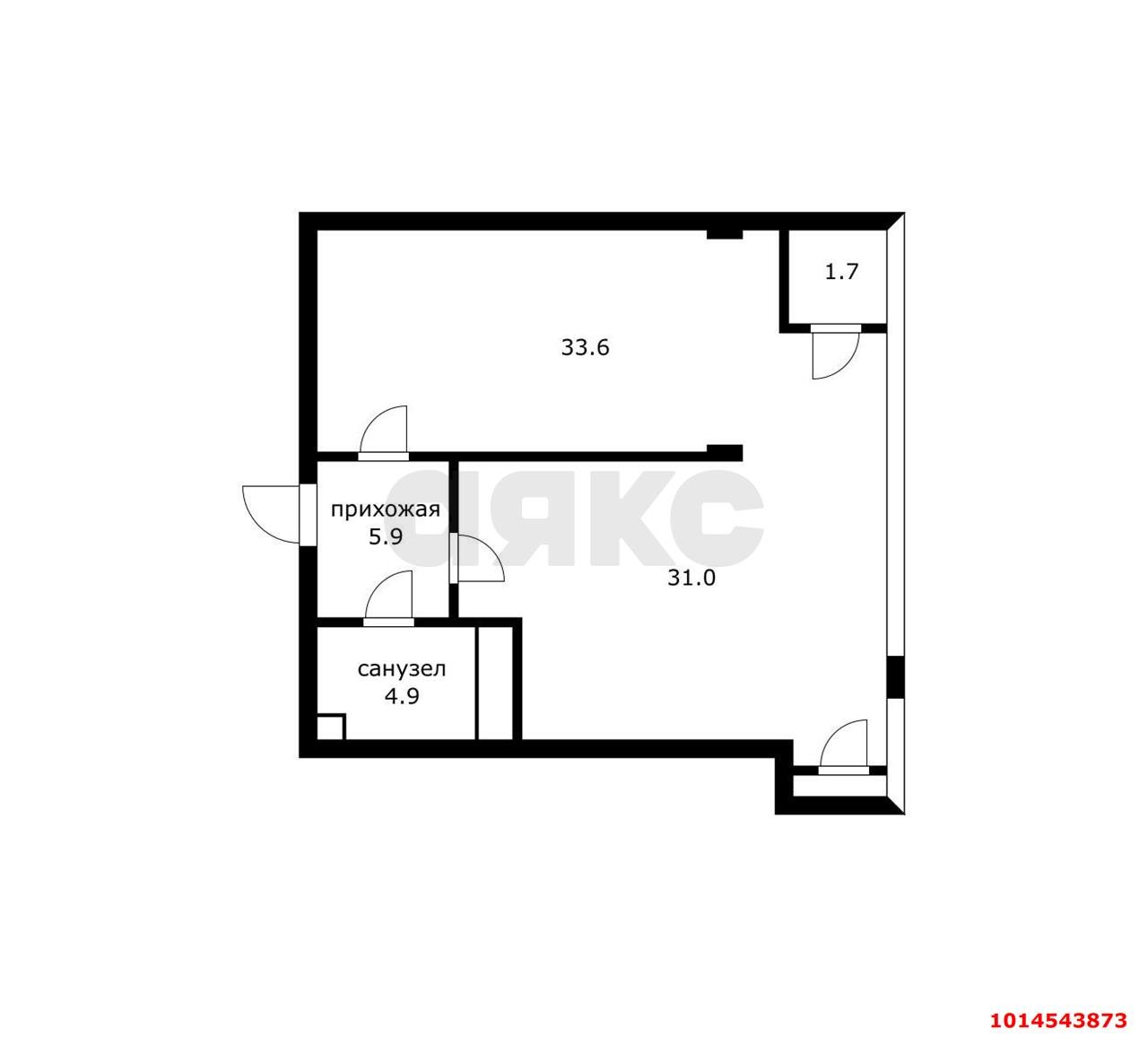 Фото №11: 1-комнатная квартира 75 м² - Краснодар, Центральный, ул. Будённого, 129