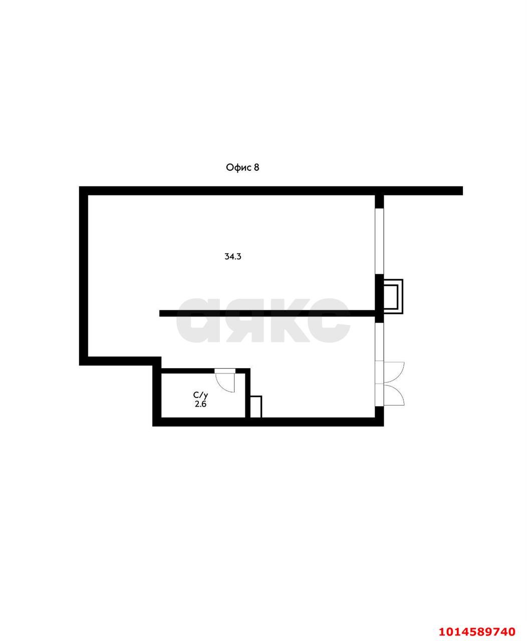 Фото №8: Торговое помещение 37 м² - Краснодар, жилой комплекс Цветы, ул. Круговая, 4Вк1