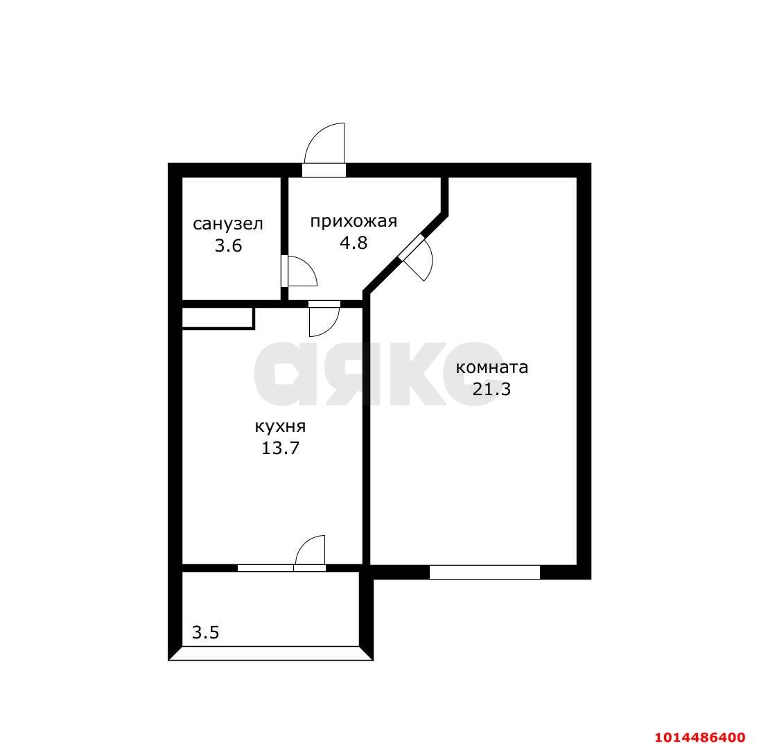 Фото №13: 1-комнатная квартира 43 м² - Краснодар, Пашковский, ул. Лавочкина, 19