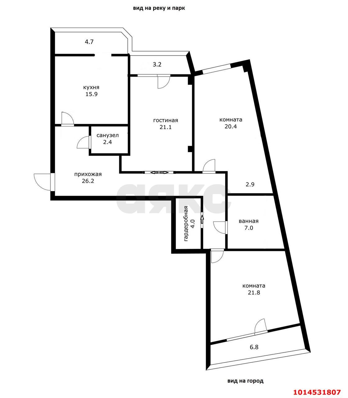 Фото №27: 3-комнатная квартира 144 м² - Краснодар, Центральный, ул. Кубанская Набережная, 31/1
