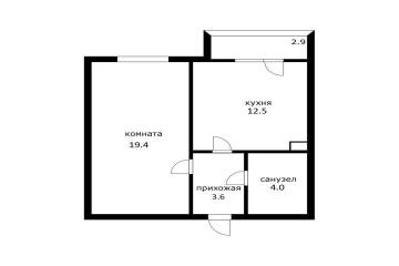 Фото №5: 1-комнатная квартира 39 м² - Адыгейск, ул. Эдепсукайская, 1/6