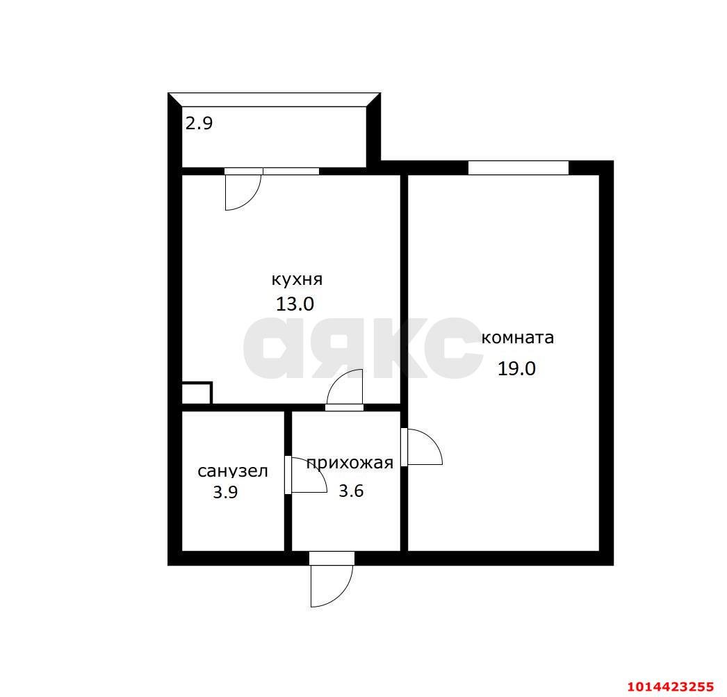 Фото №5: 1-комнатная квартира 40 м² - Адыгейск, ул. Эдепсукайская, 1/6