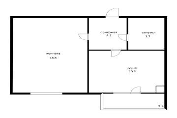 Фото №5: 1-комнатная квартира 37 м² - Адыгейск, ул. Эдепсукайская, 1/6