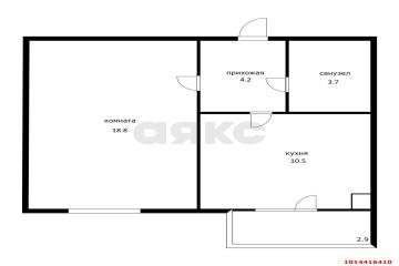 Фото №5: 1-комнатная квартира 38 м² - Адыгейск, ул. Эдепсукайская, 1/6