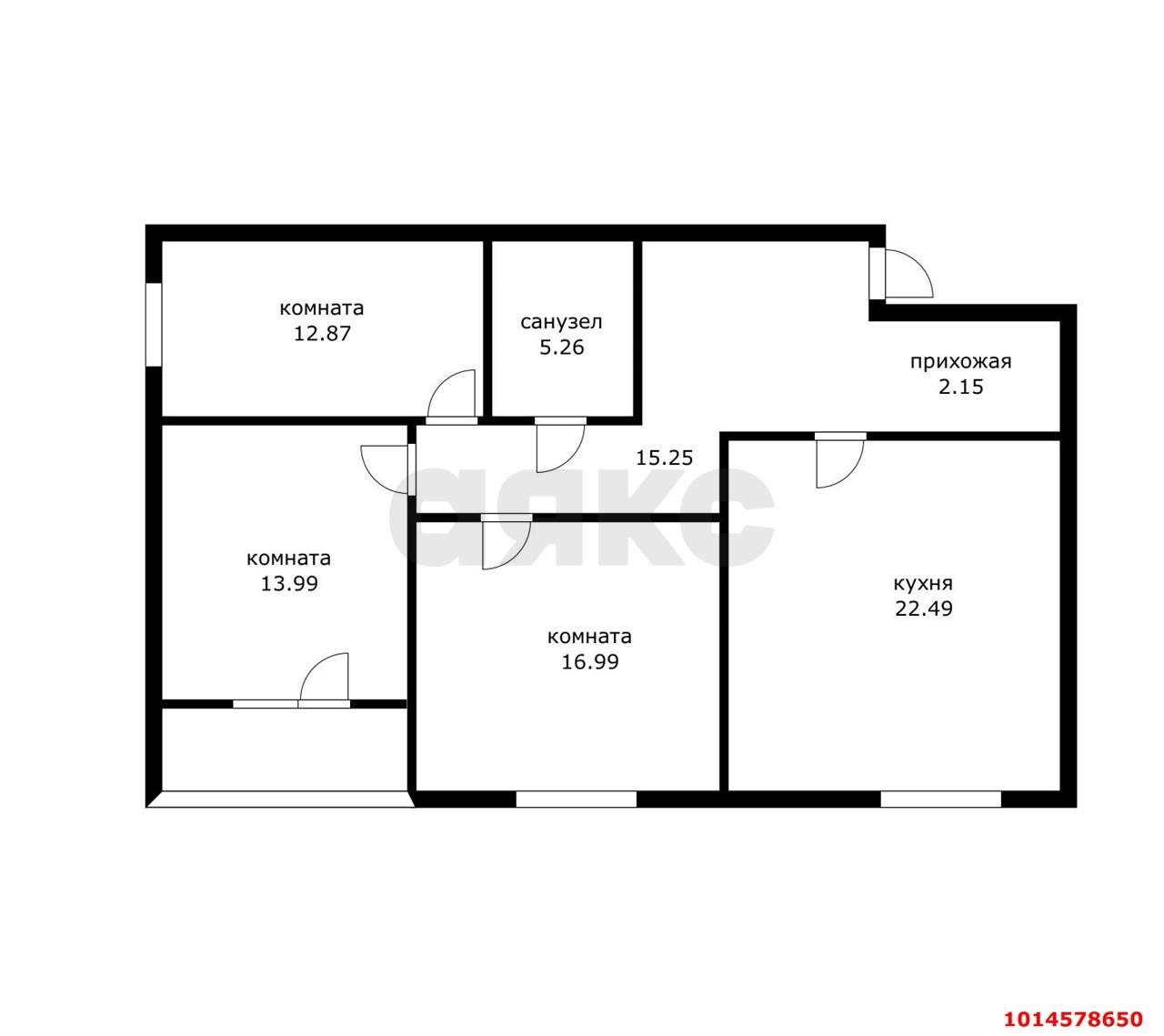 Фото №16: 3-комнатная квартира 89 м² - Знаменский, Карасунский внутригородской округ, мкр. Родные Просторы, ул. Природная, 10Бк8