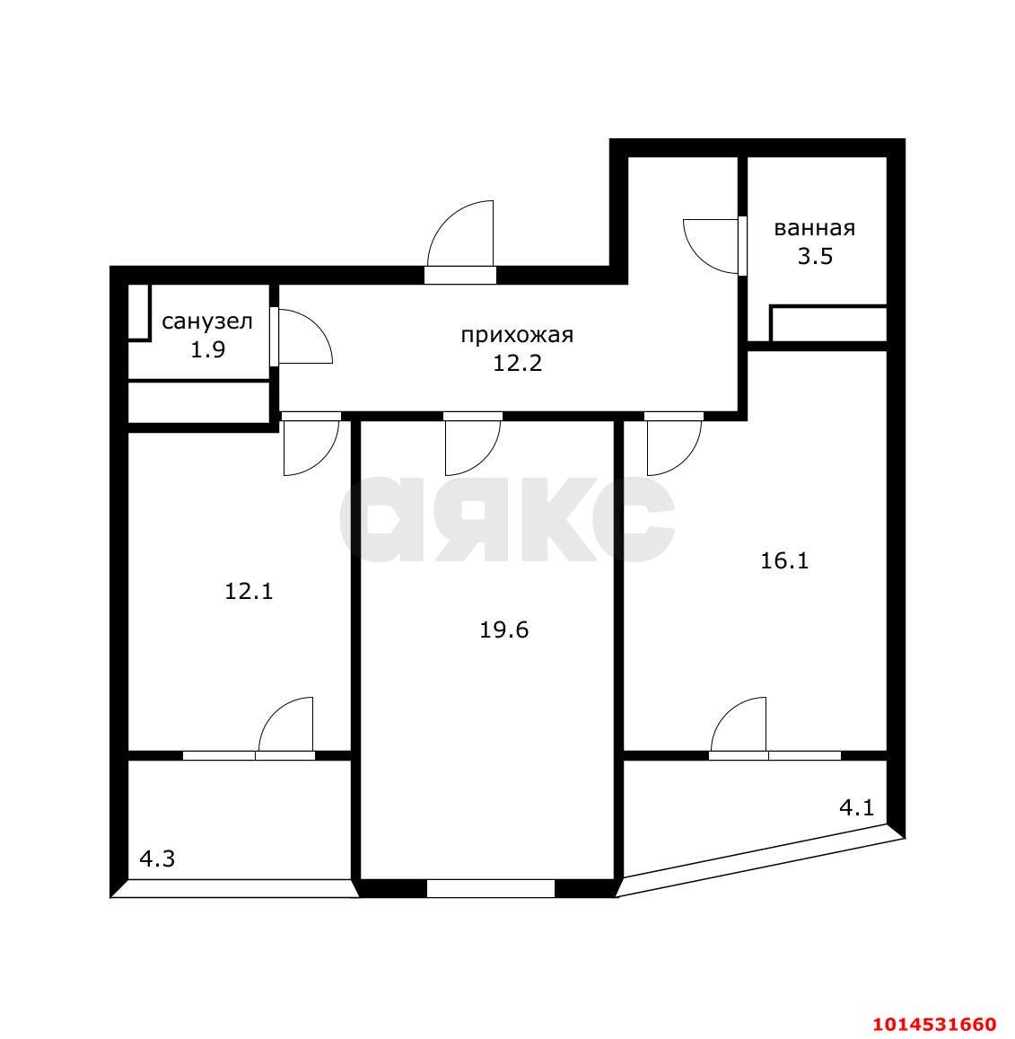 Фото №20: 2-комнатная квартира 65 м² - Краснодар, Солнечный, ул. Казбекская, 3