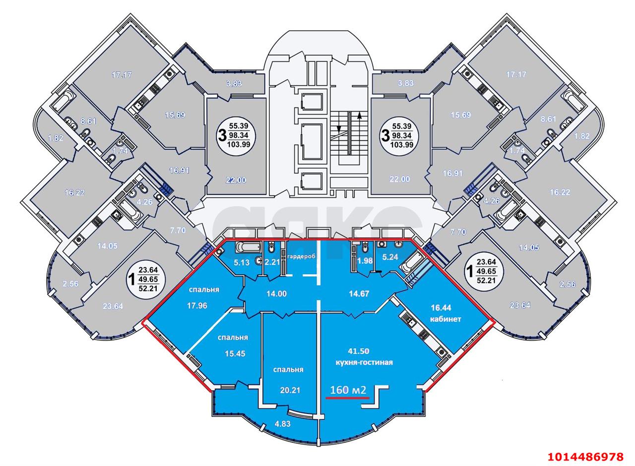 Фото №2: 4-комнатная квартира 160 м² - Краснодар, мкр. Западный внутригородской округ, ул. Шоссе Нефтяников, 18