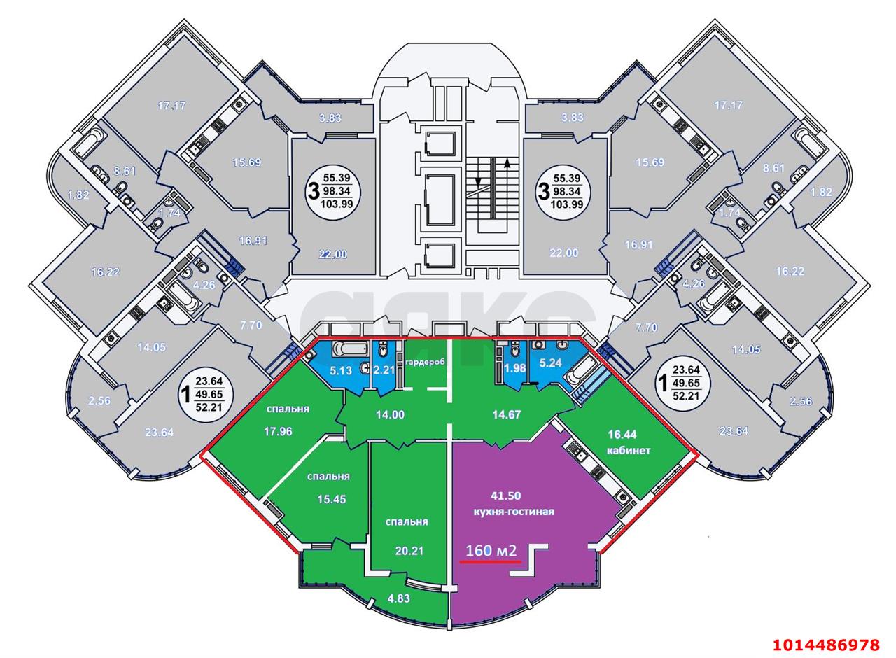 Фото №3: 4-комнатная квартира 160 м² - Краснодар, мкр. Западный внутригородской округ, ул. Шоссе Нефтяников, 18