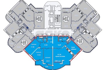 Фото №2: 4-комнатная квартира 160 м² - Краснодар, мкр. Западный внутригородской округ, ул. Шоссе Нефтяников, 18