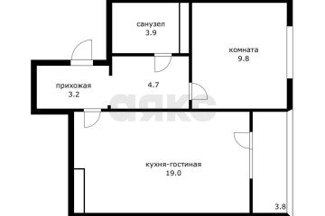 Фото №3: 1-комнатная квартира 44 м² - Краснодар, мкр. Молодёжный, ул. Душистая, 25